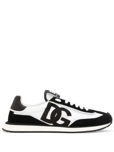 DOLCE & GABBANA DG CUSHION MIXED-MATERIAL SNEAKERS