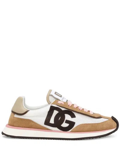 DOLCE & GABBANA DG CUSHION MIXED-MATERIAL SNEAKERS