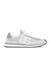 Dolce & Gabbana Man Grey Suede And Mesh Dg Aria Sneakers In White