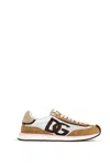 Dolce & Gabbana Dg Cushion Mixed-material Sneakers In Beige