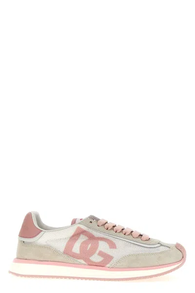Dolce & Gabbana Canvas And Suede Trainers In Multicolor