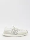 Dolce & Gabbana Cushion Sneaker In Mixed Materials Color White In Gray