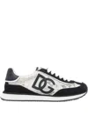 Dolce & Gabbana Black And White Low Top With Lace Details And Dg Patch On The Side