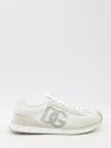 Dolce & Gabbana Portofino Calfskin Sneakers Dg Logo In White