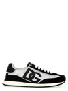 Dolce & Gabbana Multicolor Mesh And Split Leather Cushion Sneakers In Black