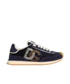 Dolce & Gabbana Mixed-material Dg Cushion Sneakers In Black