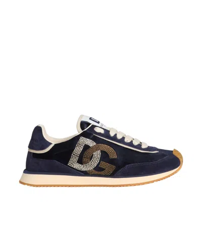 DOLCE & GABBANA DOLCE  GABBANA DG LOGO EMBELLISHED CUSHION SNEAKERS