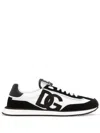 Dolce & Gabbana Men Two-tone Mesh And Suede Dg Aria Sneakers In Black