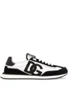 Dolce & Gabbana Mixed-material Dg Cushion Sneakers In Black