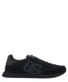 Dolce & Gabbana Low Top Sneakers Featuring Suede Accents In Black