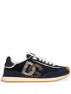 Dolce & Gabbana Mixed-material Dg Cushion Sneakers In Blue