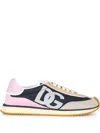Dolce & Gabbana Cushion Sneakers With Mesh And Suede In Blue