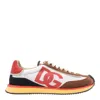Dolce & Gabbana Mesh And Suede Dg Cushion Sneakers In Brown