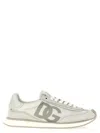 Dolce & Gabbana Cushion Sneaker In Mixed Materials Color White In Gray