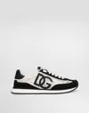 Dolce & Gabbana Women Black And White Low Top With Lace Details And Dg Patch On The Side In Fabric A In Black