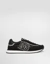 Dolce & Gabbana Dg Cushion Sneakers In Calfskin And Fabric In Multi