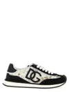 Dolce & Gabbana Black And White Low Top With Lace Details And Dg Patch On The Side In Multi
