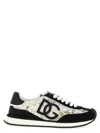 Dolce & Gabbana Black And White Low Top With Lace Details And Dg Patch On The Side In Multi