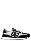 Dolce & Gabbana Men Low-top Mesh Sneakers With Suede Inserts In Multi