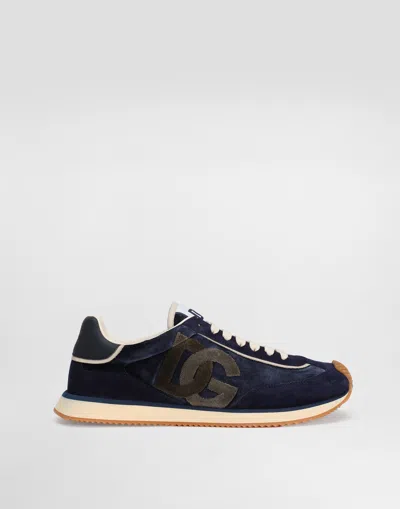 Dolce & Gabbana Cushion Low-top Sneakers Featuring Suede Inserts In Green