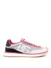 Dolce & Gabbana Cushion Sneakers With Rubber Sole And Leather Trim In Red