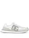 Dolce & Gabbana White Leather Low-top Sneakers With Dg Logo In White