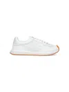 Dolce & Gabbana Men White Low Top Sneakers With Logo Patch On Tongue And Side In Leather Man In White