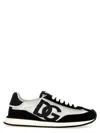 Dolce & Gabbana Multicolor Mesh And Split Leather Cushion Sneakers In Black
