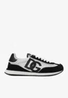 Dolce & Gabbana Dg Cushion Suede And Mesh Low-top Sneakers In Gray