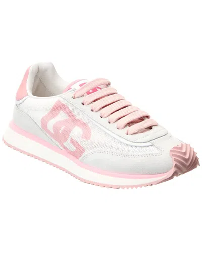 Dolce & Gabbana Dg Cushion Suede Sneaker In Pink