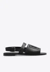 Dolce & Gabbana Dg Logo Cut-out Detailed Slides In Black