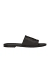 Dolce & Gabbana Dolce  Gabbana Dg Cut-out Detailed Slides In Black