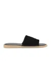 Dolce & Gabbana Pantoletten Aus Wildleder In Black