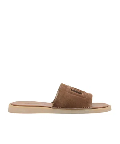 DOLCE & GABBANA DOLCE  GABBANA CUT-OUT DG LOGO DETAILED SLIDERS