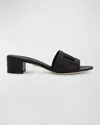 Dolce & Gabbana Bianca 40 Dg Millennials Calf Leather Mules In Black