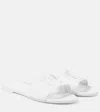 Dolce & Gabbana Black Flats With Cut-out Band And Dg Logo In White