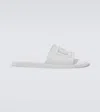 Dolce & Gabbana Logo-embossed Open-toe Slides In White