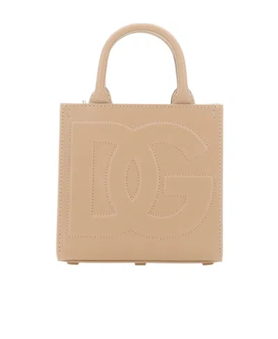 Dolce & Gabbana Women's Dg Daily Mini Leather Tote In Pale Pink