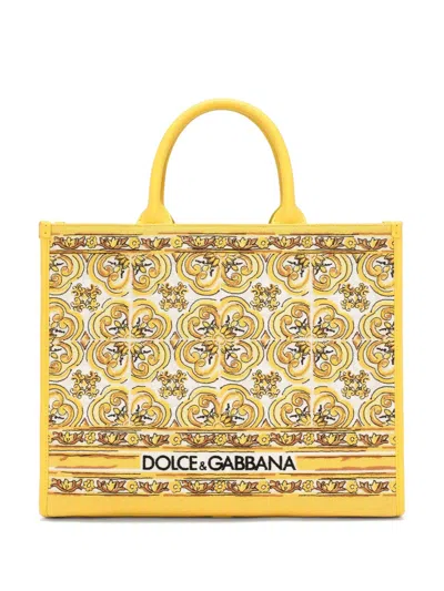 Dolce & Gabbana Women Dg Daily Medium Tote Bag In Yellow