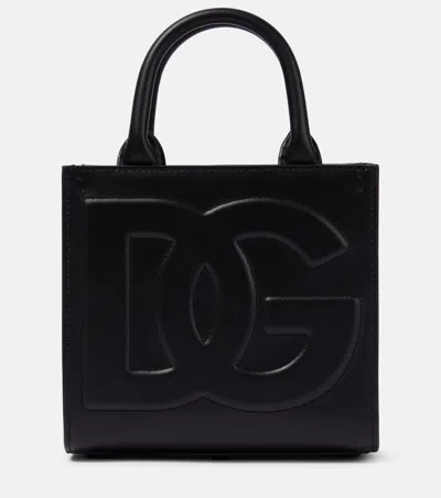 Dolce & Gabbana Dg Daily Mini Leather Tote Bag In Nero