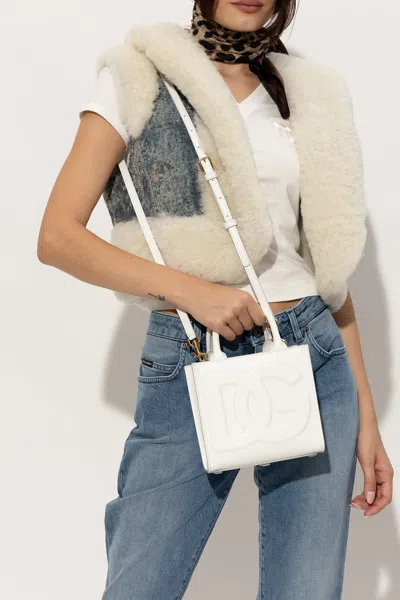 Dolce & Gabbana Dg Daily Mini Shopper In White