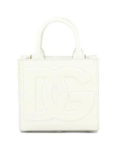 Dolce & Gabbana Dg Daily White Calf Leather Shoulder Bag