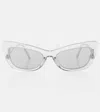 Dolce & Gabbana Dg Embellished Cat-eye Sunglasses In Grey