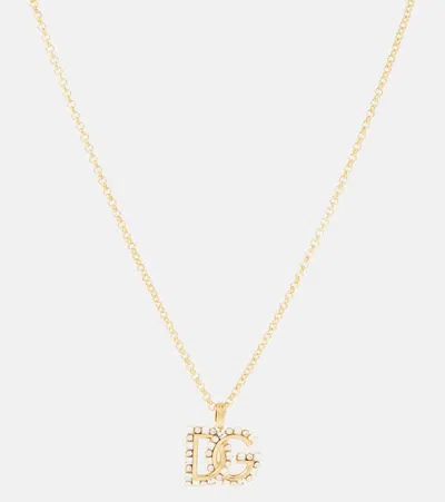 Dolce & Gabbana Dg Embellished Necklace In Gold