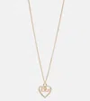 Dolce & Gabbana Heart And Logo Rhinestones Pendant Necklace Accessories In Gold