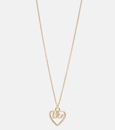 DOLCE & GABBANA DG EMBELLISHED PENDANT NECKLACE
