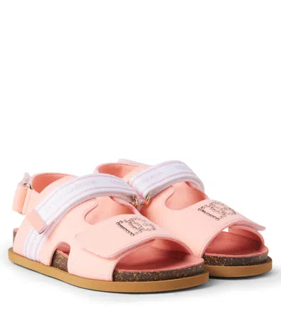 Dolce & Gabbana Kids' Dg Embellished Sandals In Pink