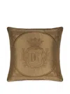 Dolce & Gabbana Dg-embossed Cushion (60cm X 60cm) In Brown