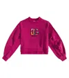 Dolce & Gabbana Dg Embroidered Cotton Jersey Sweatshirt In Pink
