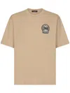 Dolce & Gabbana Dg-embroidered Cotton T-shirt In Neutrals